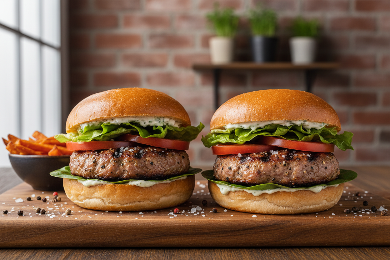 Salt & Pepper Pork Burgers